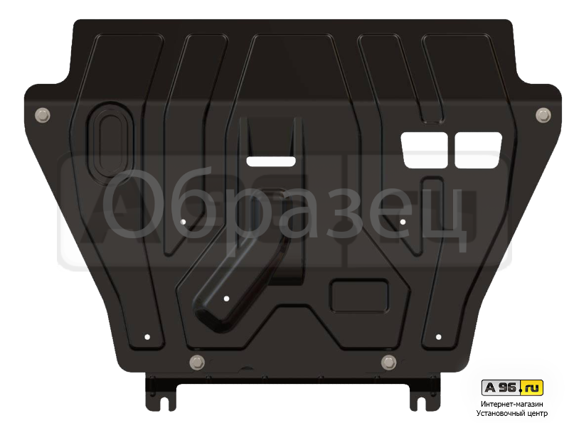 Защита картера (сталь) Автоброня на Ford Ranger Защита топливного бака 2012-2015 (Арт. 111.01845.1)