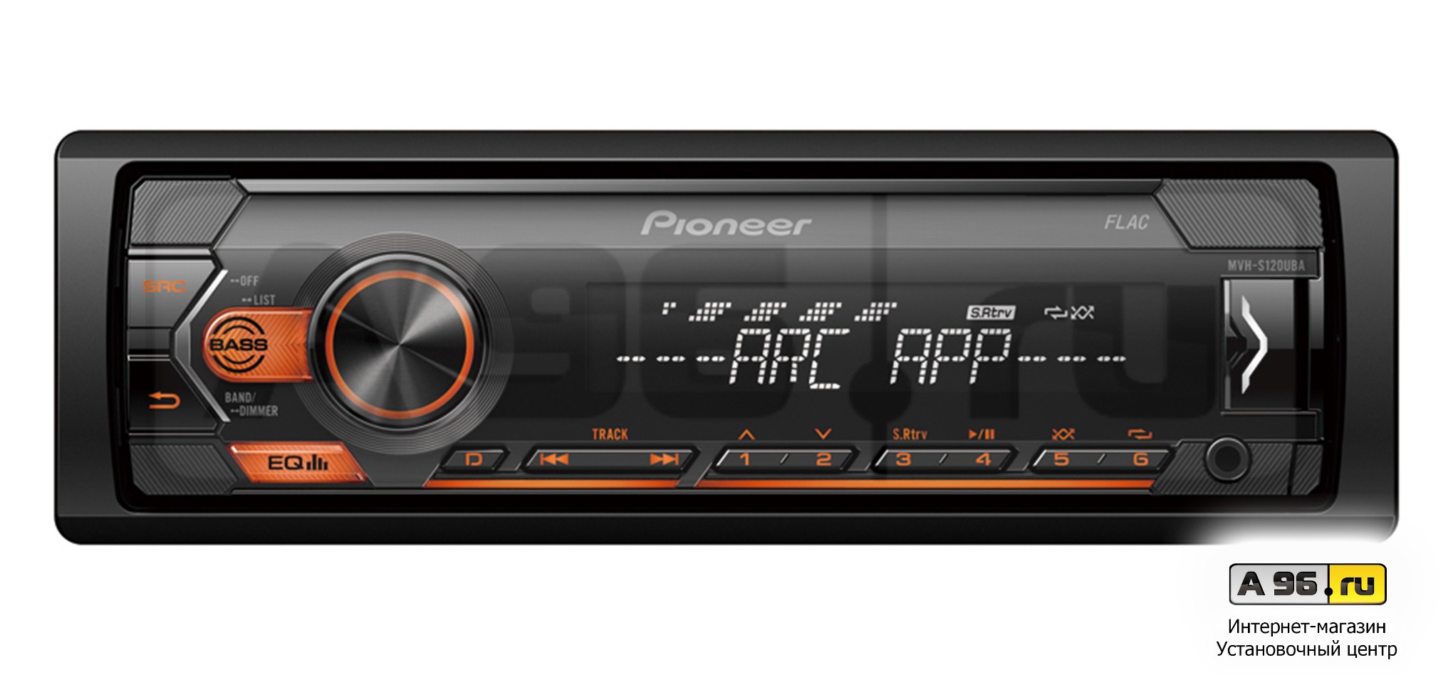 Автомагнитола USB MP3 Android без CD-привода Pioneer MVH-S120UBA (Pioneer)  Арт.MVH-S120UBA