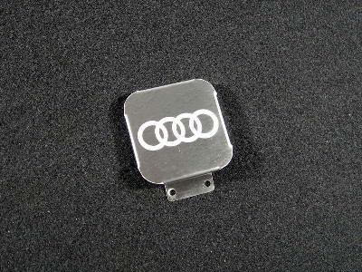 Заглушка на Фаркоп (ТСУ) с логотипом Audi (нерж.сталь) (Арт. TCUZAUD1)